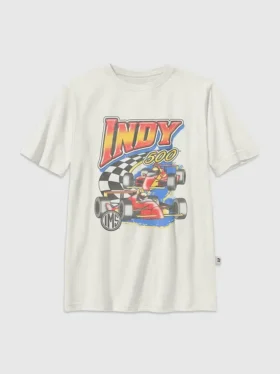 Kinder-T-Shirt mit Indy-500-Swoosh-Motiv
