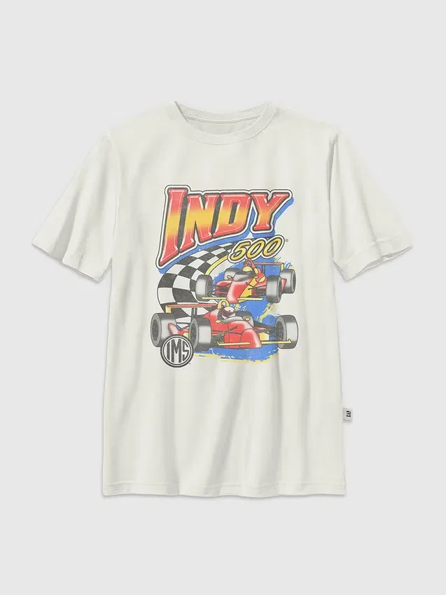 Kinder-T-Shirt mit Indy-500-Swoosh-Motiv