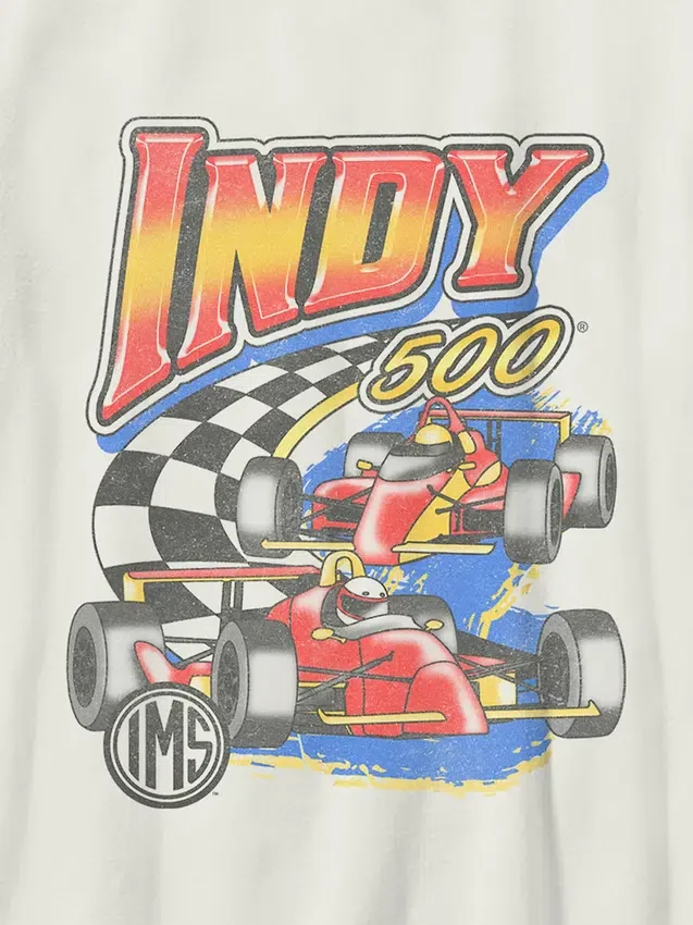 Kinder-T-Shirt mit Indy-500-Swoosh-Motiv