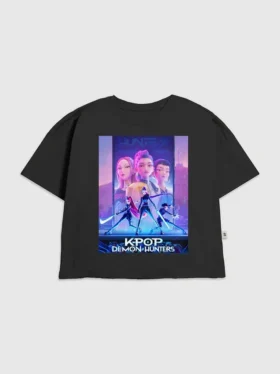 Kinder-T-Shirt mit K-Pop-„Demon Hunters“-Poster-Motiv