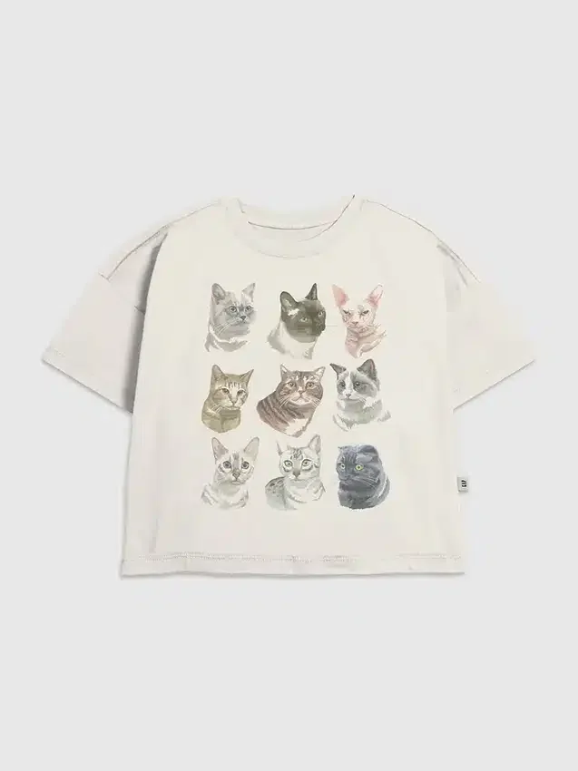 Kinder-T-Shirt mit Katzen-Motiv