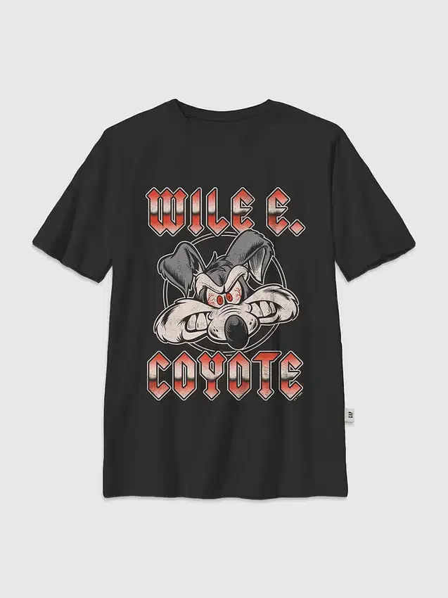 Kinder-T-Shirt mit „Looney Tunes“-Metal-Wile-E-Grafik