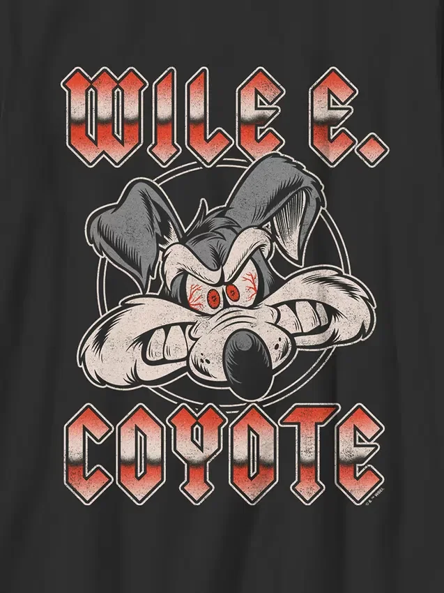 Kinder-T-Shirt mit „Looney Tunes“-Metal-Wile-E-Grafik