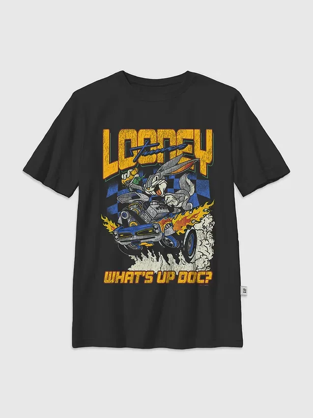 Kinder-T-Shirt mit Looney-Tunes-Motiv „Rabbit Racer“