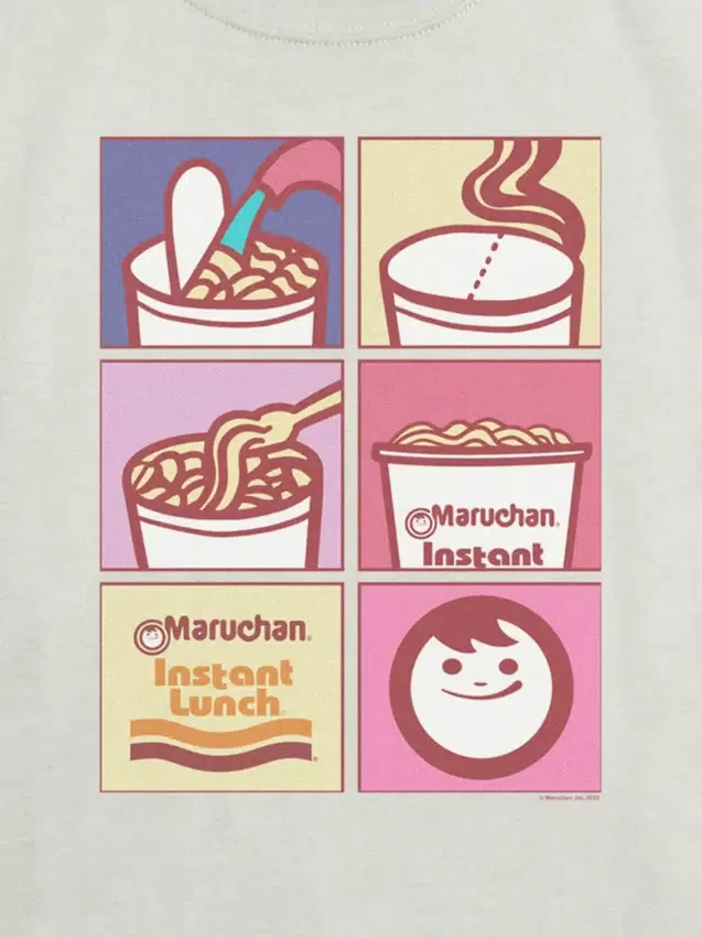 Kinder-T-Shirt mit Maruchan-Nudel-Raster-Motiv