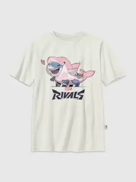 Kinder-T-Shirt mit „Marvel Rivals Lovey Jeff“-Grafik