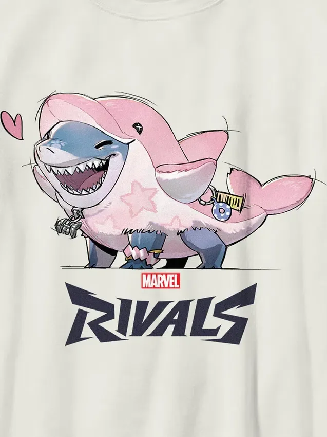 Kinder-T-Shirt mit „Marvel Rivals Lovey Jeff“-Grafik