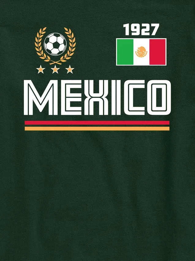 Kinder-T-Shirt mit Mexiko-Fußballtrikot-Motiv