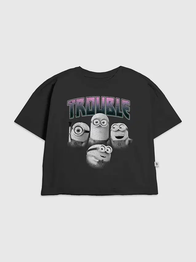 Kinder-T-Shirt mit „Minions Trouble“-Motiv