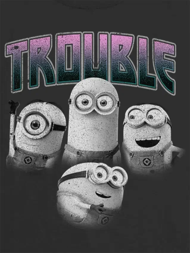 Kinder-T-Shirt mit „Minions Trouble“-Motiv