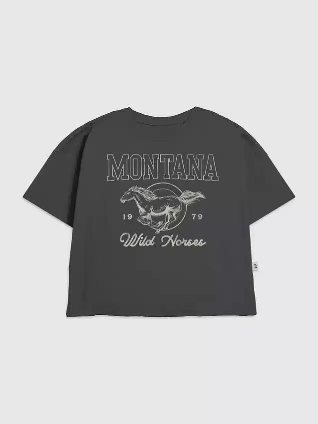 Kinder-T-Shirt mit „Montana Wild Horse“-Motiv