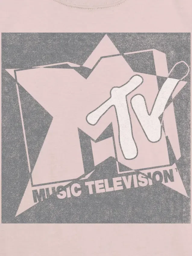 Kinder-T-Shirt mit MTV-Grunge-Star-Motiv