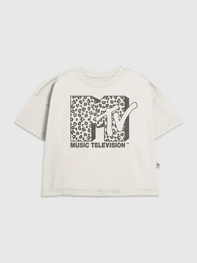 Kinder-T-Shirt mit MTV-Leoparden-Logo