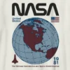 Kinder-T-Shirt mit NASA-Retro-Globus-Motiv