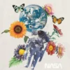 Kinder-T-Shirt mit NASA-Weltraum-Blumen-Motiv