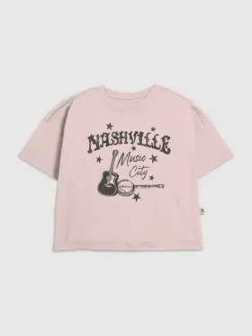 Kinder-T-Shirt mit „Nashville Music City“-Motiv