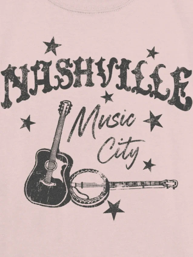 Kinder-T-Shirt mit „Nashville Music City“-Motiv