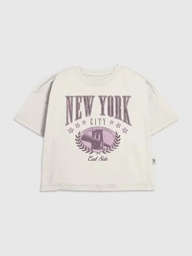 Kinder-T-Shirt mit „New York College“-Motiv