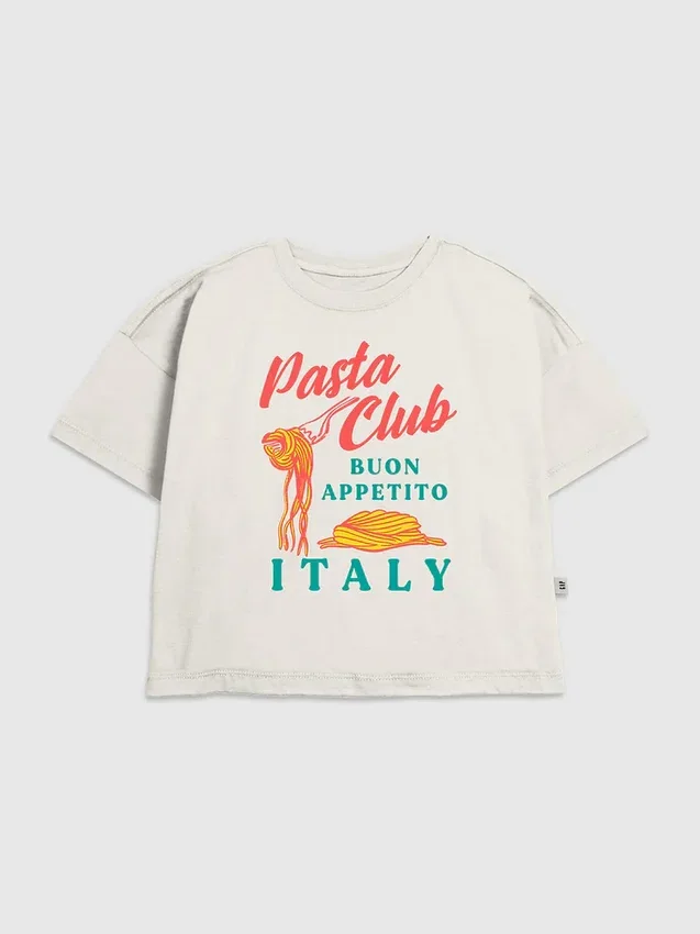 Kinder-T-Shirt mit Pasta-Club-Motiv