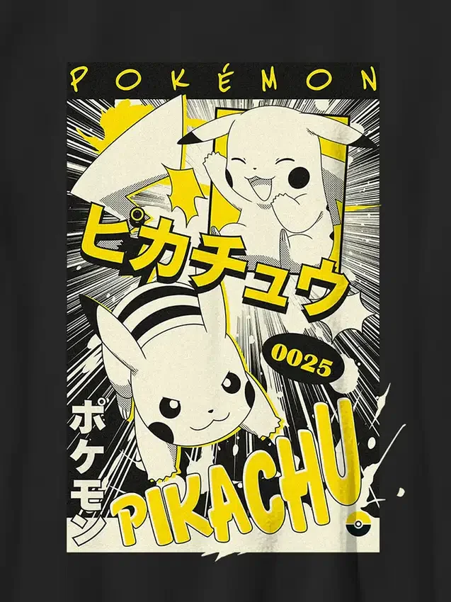 Kinder-T-Shirt mit Pokémon-Pikachu-Manga-Motiv