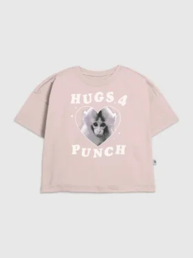 Kinder-T-Shirt mit „Punch the Monkey“-Motiv