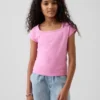 Kinder-T-Shirt mit quadratischem Ausschnitt