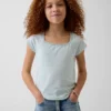 Kinder-T-Shirt mit quadratischem Ausschnitt
