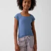 Kinder-T-Shirt mit quadratischem Ausschnitt