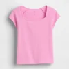 Kinder-T-Shirt mit quadratischem Ausschnitt