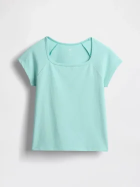 Kinder-T-Shirt mit quadratischem Ausschnitt