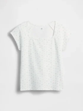 Kinder-T-Shirt mit quadratischem Ausschnitt