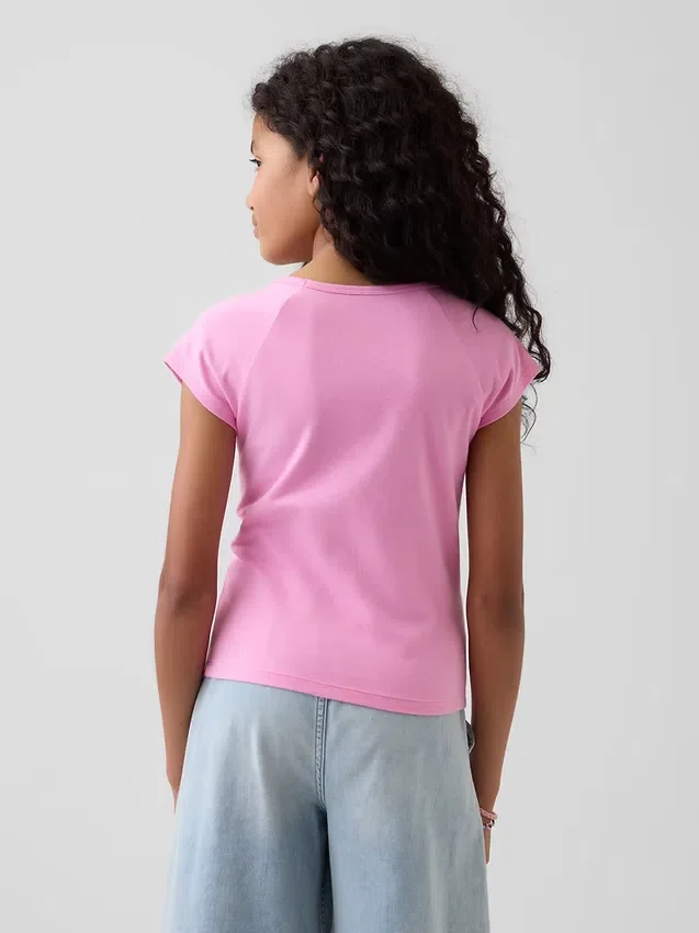 Kinder-T-Shirt mit quadratischem Ausschnitt