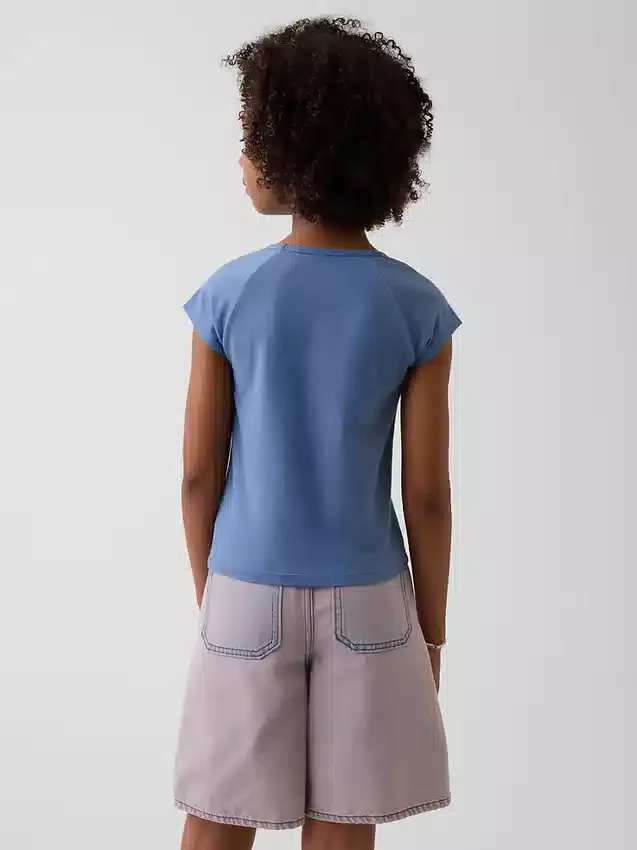 Kinder-T-Shirt mit quadratischem Ausschnitt