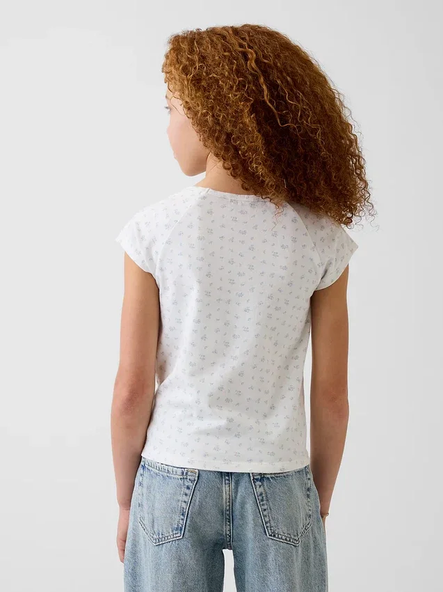 Kinder-T-Shirt mit quadratischem Ausschnitt