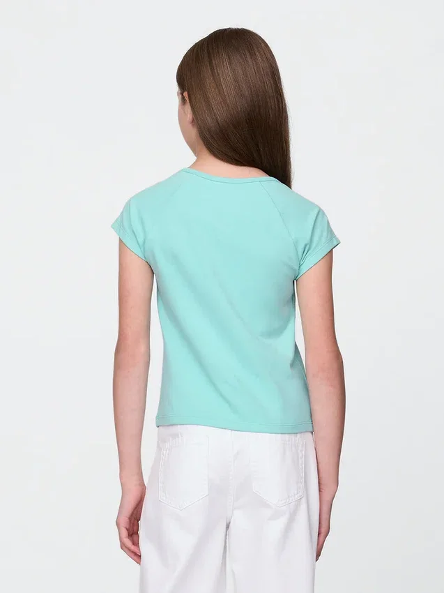 Kinder-T-Shirt mit quadratischem Ausschnitt