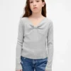 Kinder-T-Shirt mit Schleifenausschnitt