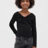 Kinder-T-Shirt mit Schleifenausschnitt