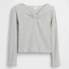 Kinder-T-Shirt mit Schleifenausschnitt