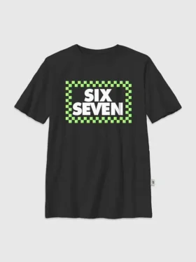 Kinder-T-Shirt mit „Six Seven“-Karomuster