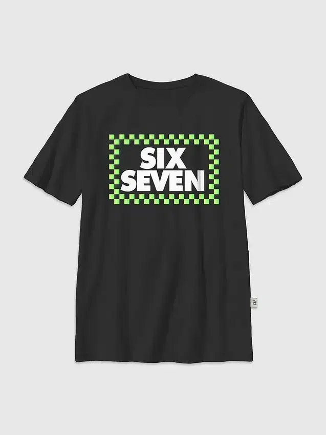 Kinder-T-Shirt mit „Six Seven“-Karomuster