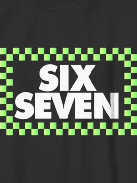Kinder-T-Shirt mit „Six Seven“-Karomuster
