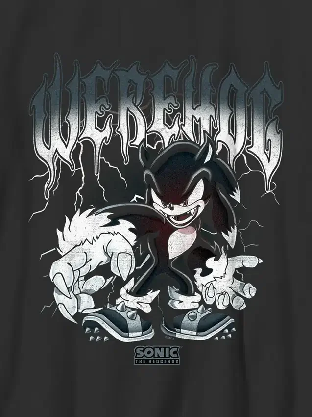 Kinder-T-Shirt mit „Sonic the Hedgehog“-Metall-Grafik