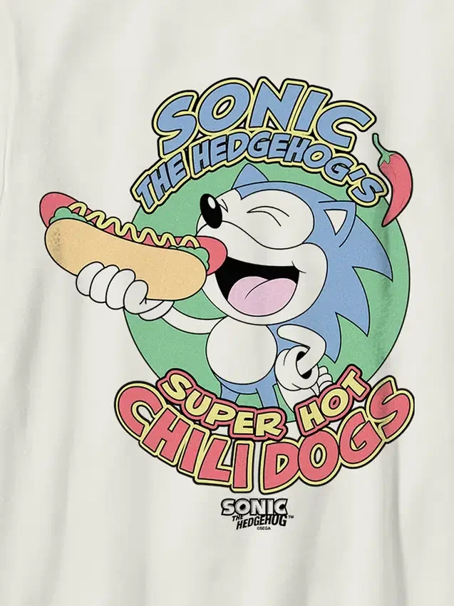Kinder-T-Shirt mit „Sonic the Hedgehog“-Motiv „Chilidogs“