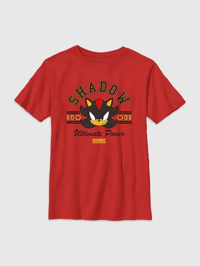 Kinder-T-Shirt mit Sonic-the-Hedgehog-Schattenmotiv