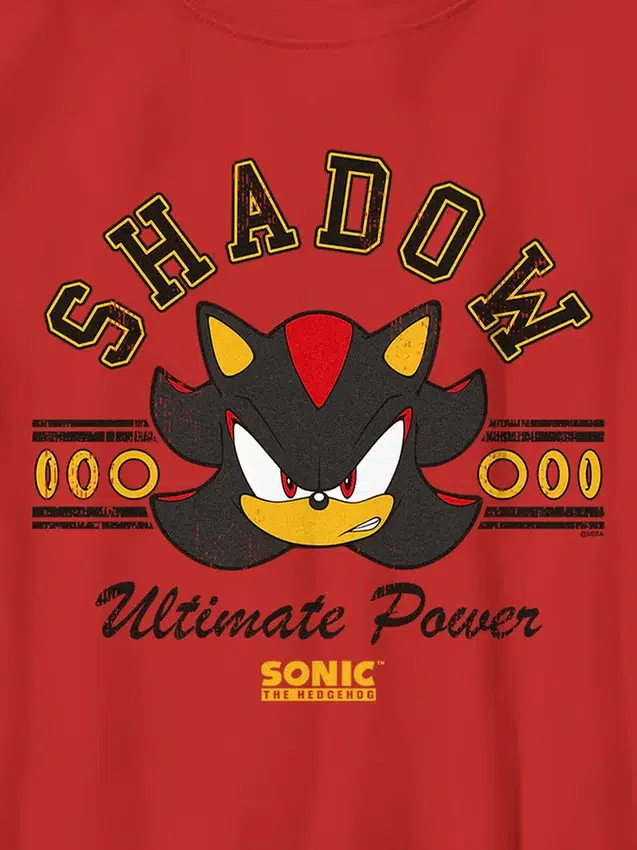 Kinder-T-Shirt mit Sonic-the-Hedgehog-Schattenmotiv