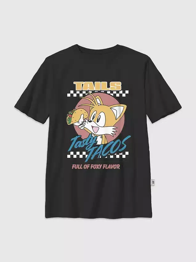 Kinder-T-Shirt mit „Sonic the Hedgehog: Tails Tacos“-Motiv