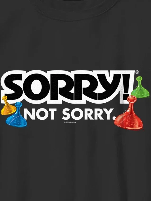 Kinder-T-Shirt mit „Sorry“-Motiv