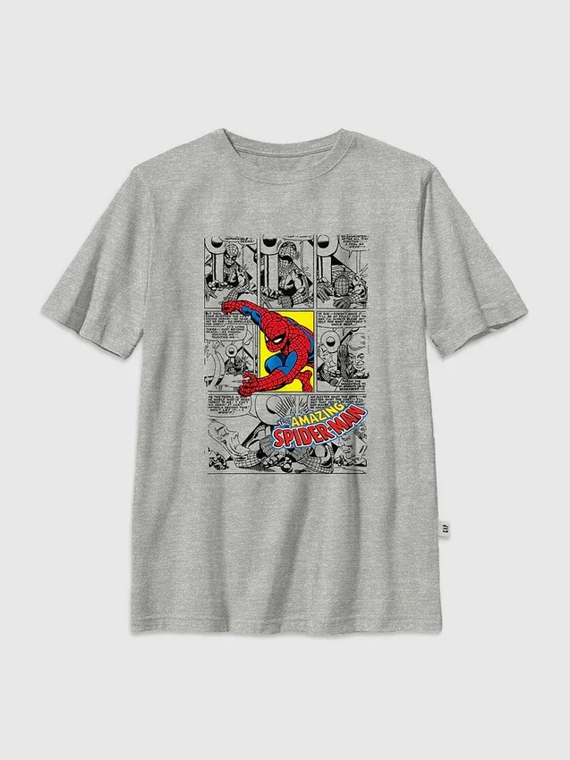 Kinder-T-Shirt mit „Spider-Man“-Comic-Cover-Motiv