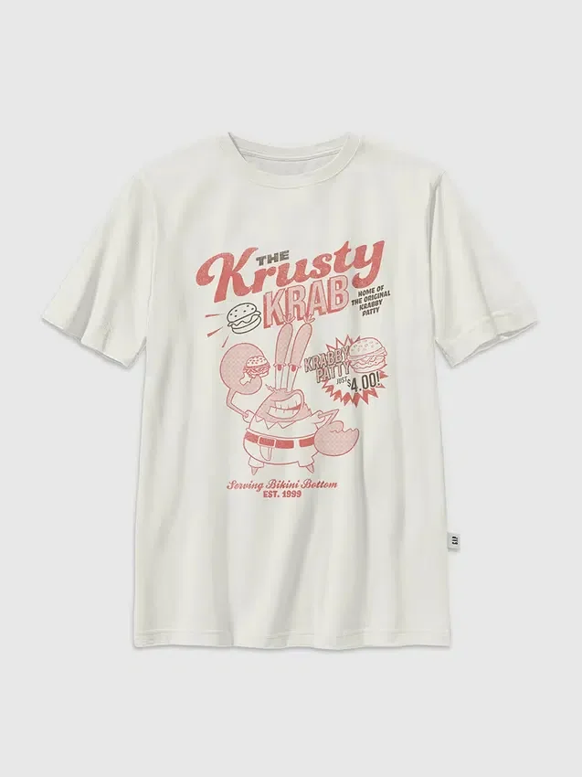 Kinder-T-Shirt mit SpongeBob-Motiv „Krusty Krab“