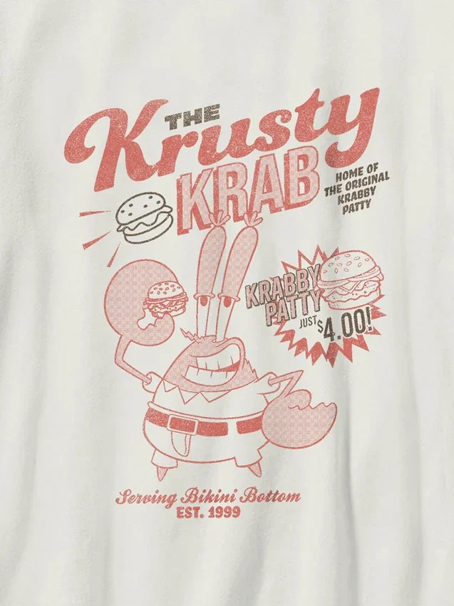 Kinder-T-Shirt mit SpongeBob-Motiv „Krusty Krab“